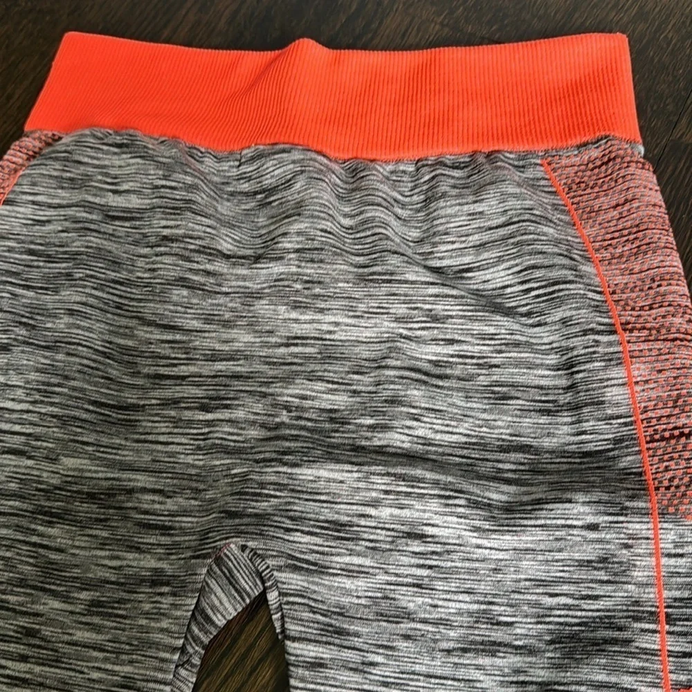 Riva USA Gray and Orange Activewear Leggings